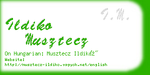 ildiko musztecz business card